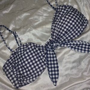 Gingham Bikini Top